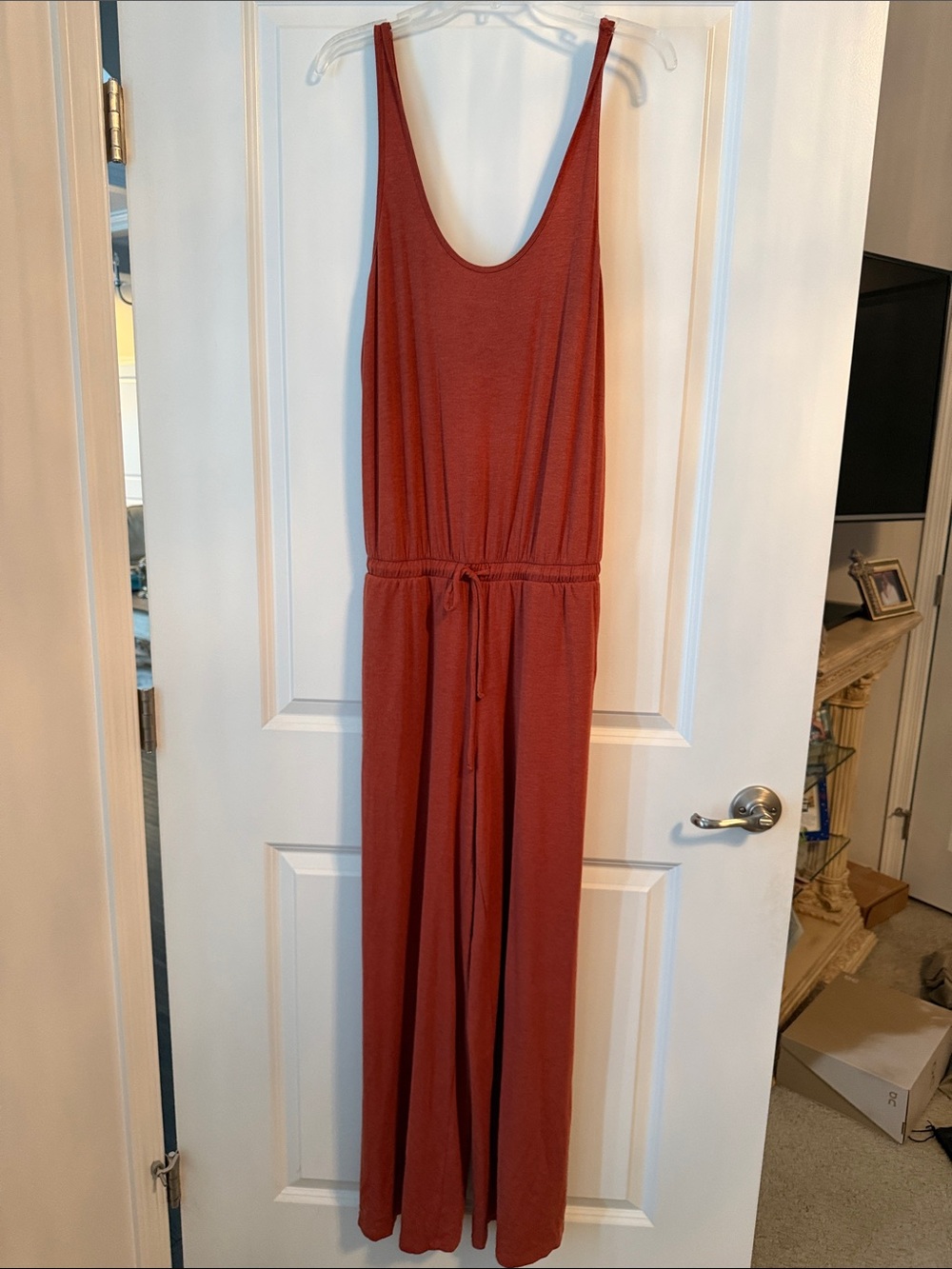 Athleta Rust Orange Sleeveless Jumpsuit
